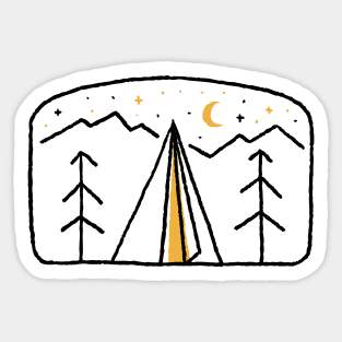 Night Camp for light Sticker